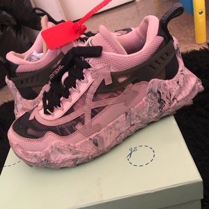 Pink & Black Size 40 Off White Sneakers